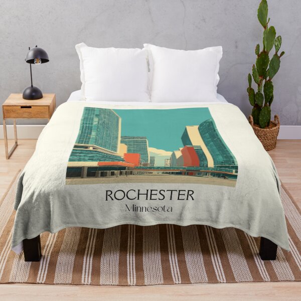 Item preview, Rochester Minnesota Travel Poster | Vintage Mayo Clinic & Modern City Wall Art designed and sold by TuncGK.