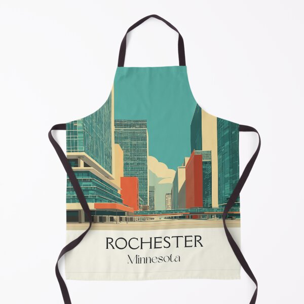 Item preview, Rochester Minnesota Travel Poster | Vintage Mayo Clinic & Modern City Wall Art designed and sold by TuncGK.