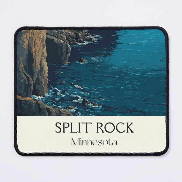 Item preview, Split Rock Lighthouse Minnesota Poster | Vintage North Shore State Park Wall Art designed and sold by TuncGK.