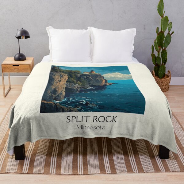 Item preview, Split Rock Lighthouse Minnesota Poster | Vintage North Shore State Park Wall Art designed and sold by TuncGK.