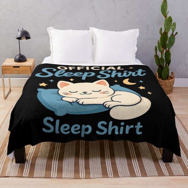 Item preview, Official Sleep Design – Cute Cat Present for Mom, Dad, Sister, Her, Birthday, Holiday, and Cozy Nights designed and sold by DrawHandArt.