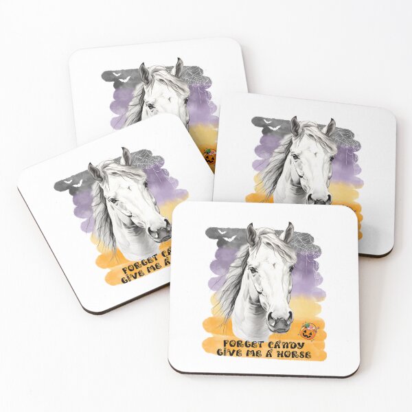 Item preview, Forget candy Give me a horse - white horse head for haloween designed and sold by Polarctica.