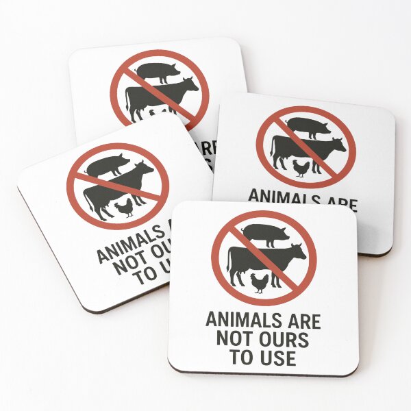 Item preview, Animals Are Not Ours To Use Go Vegan Animal Rights Factory Farming Animal Suffering Pigs Cows Chickens designed and sold by Annika Shurafa.