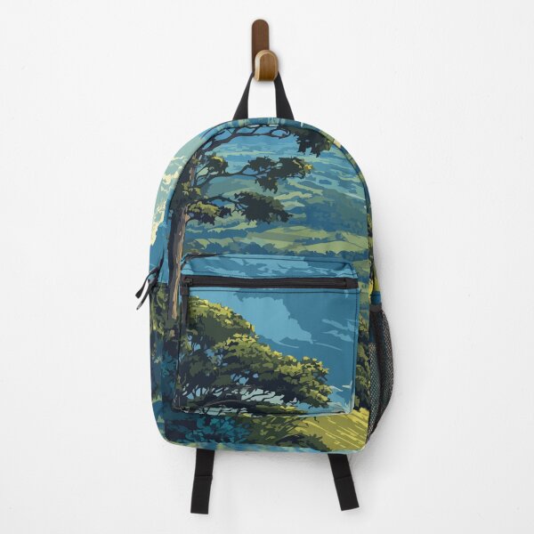 Item preview, Winona Minnesota Travel Poster | Vintage Sugar Loaf & Mississippi Bluff Art designed and sold by TuncGK.
