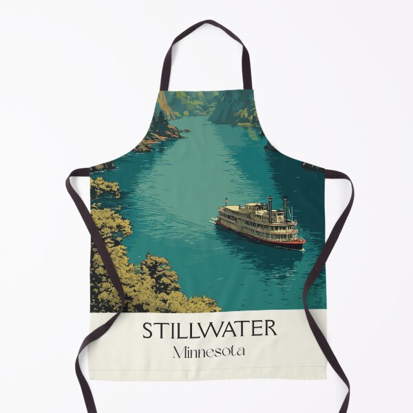 Item preview, Stillwater Minnesota Travel Poster | Vintage St. Croix River & Lift Bridge Art designed and sold by TuncGK.