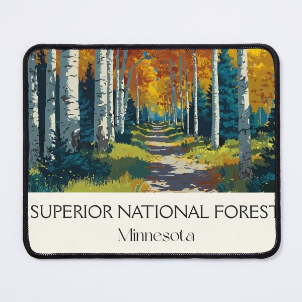 Item preview, Superior National Forest Poster | Vintage Minnesota & Golden Aspens Wall Art designed and sold by TuncGK.