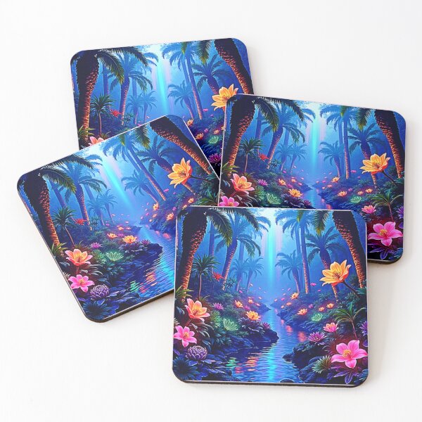 Item preview, Enchanted Vibrant River Forest Dream designed and sold by Health And Fitness Posts e-Store.
