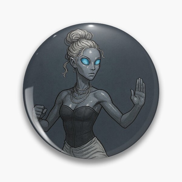 Item preview, Alien Woman in Fighting Stance designed and sold by tarotstarostina.