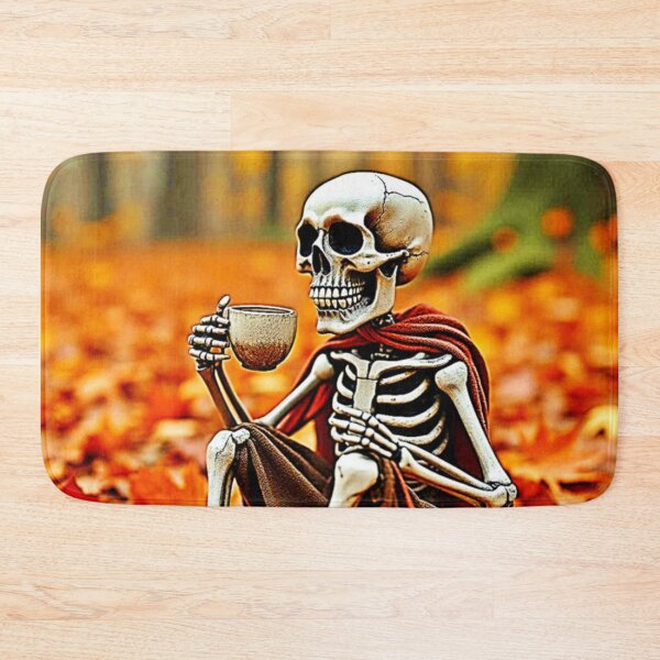 Item preview, Autumn Skeleton Coffee Break Design designed and sold by Health And Fitness Posts e-Store.
