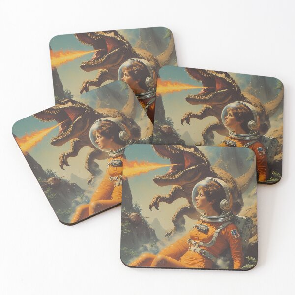 Item preview, Dinos are a space girls best friend  designed and sold by she-devil-shirt.