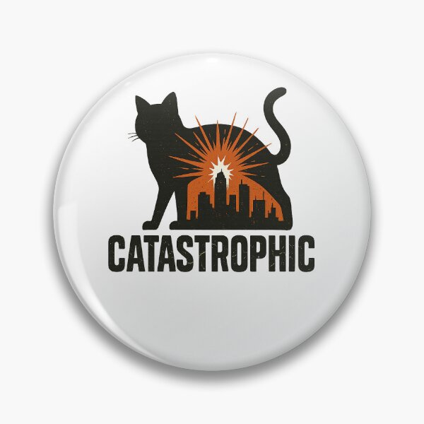 Item preview, Catastrophic – Explosive City Skyline Black Cat Design designed and sold by Hiss and Tell.
