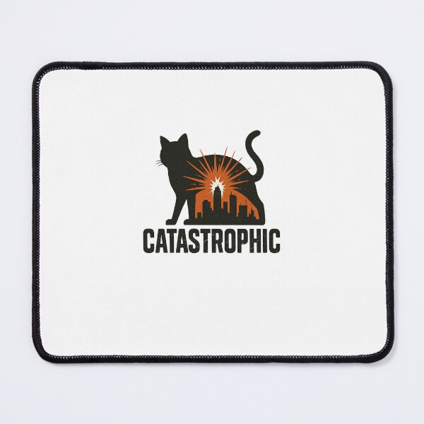 Item preview, Catastrophic – Explosive City Skyline Black Cat Design designed and sold by Hiss and Tell.