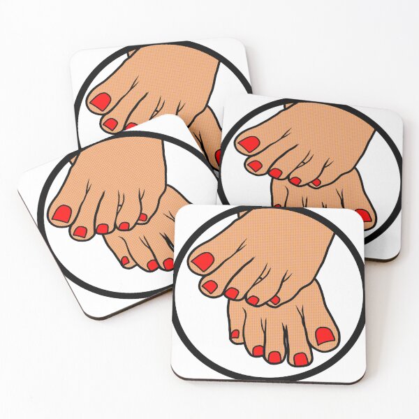 Item preview, Red Toes Badge designed and sold by SolefulStickers.