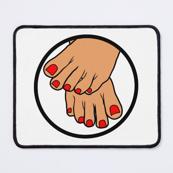 Item preview, Red Toes Badge designed and sold by SolefulStickers.