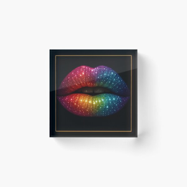 Item preview, rainbow lips with glitters and sparkles designed and sold by mariana83.