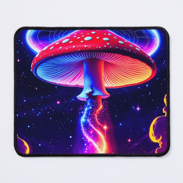 Item preview, Psychedelic Cosmic Mushroom UFO – Trippy Space Art designed and sold by OrbitTrend.