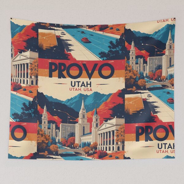 Item preview, Provo Utah 1950s USA Vintage Travel Tourism designed and sold by TravelersGems.