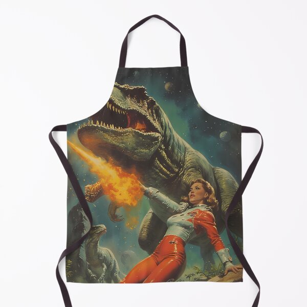 Item preview, Astronaut woman at war with the space dinosaurs designed and sold by she-devil-shirt.