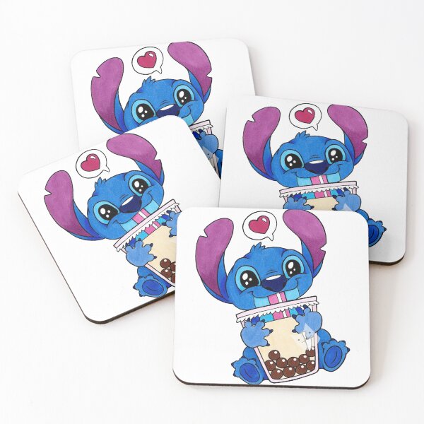 Item preview, Cartoon Stitch is drinking designed and sold by lokabrand.