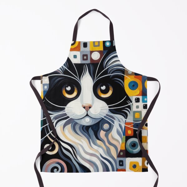 Item preview, Vibrant Gustav Klimt Cat Portrait with Patterns designed and sold by Vicky Brago-Mitchell®.
