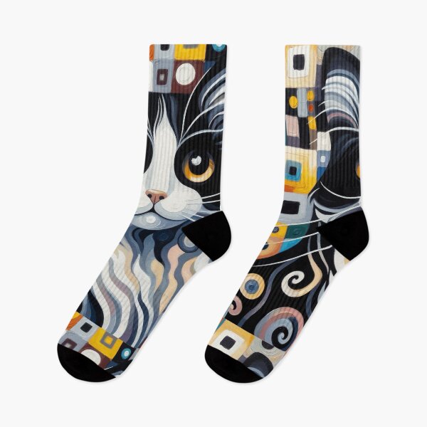 Item preview, Vibrant Gustav Klimt Cat Portrait with Patterns designed and sold by Vicky Brago-Mitchell®.