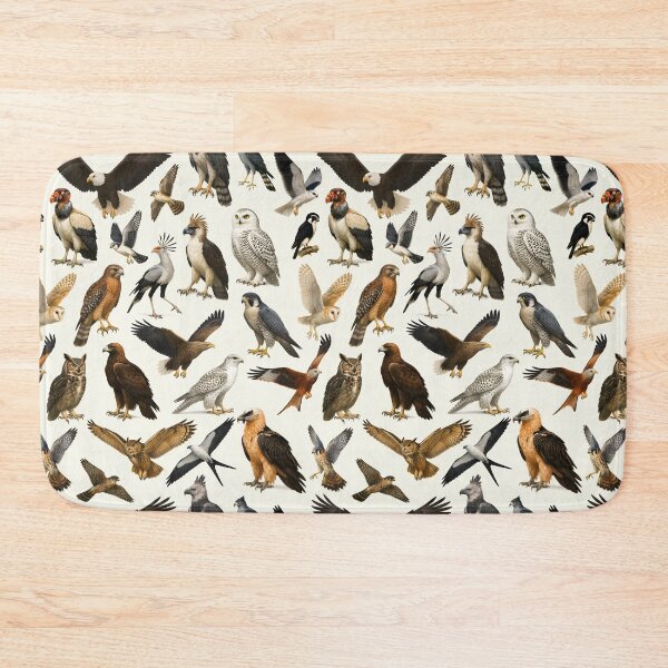 Item preview, Birds of Prey Retro Ornithology Illustration Wildlife Chart designed and sold by kakarikihill.