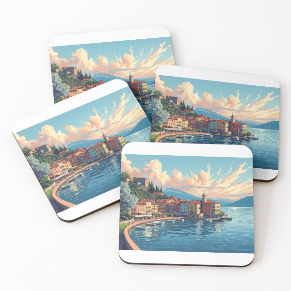 Item preview, Bardolino Lake Garda Italy – Vintage Travel Art & Dolce Vita designed and sold by Taha Art Designs.