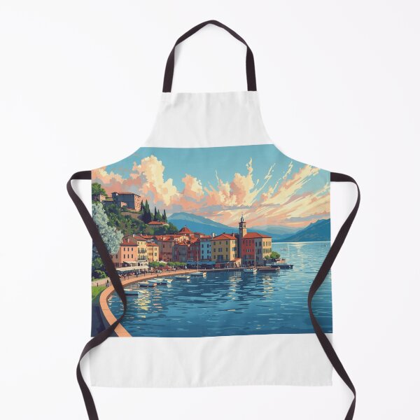 Item preview, Bardolino Lake Garda Italy – Vintage Travel Art & Dolce Vita designed and sold by Taha Art Designs.