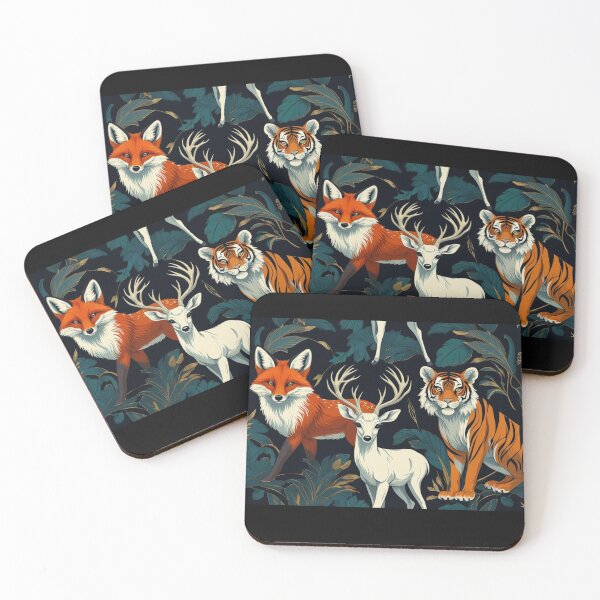 Item preview, Fox, Deer, Tiger designed and sold by DreamDarker.