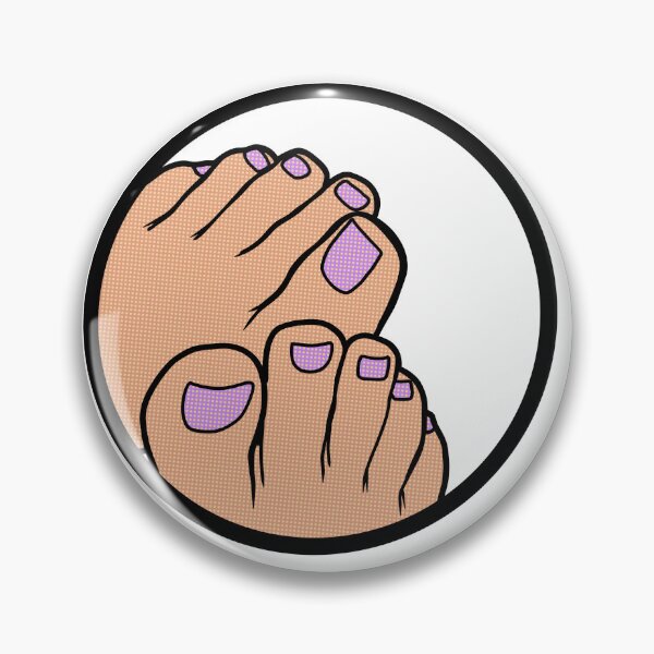 Item preview, Purple Toes Badge designed and sold by SolefulStickers.