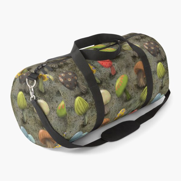 Item preview, Mushrooms on the Forest Floor Gray Background designed and sold by CheriesArt.