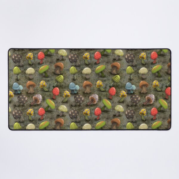Item preview, Mushrooms on the Forest Floor Gray Background designed and sold by CheriesArt.
