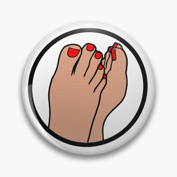 Item preview, Red Toes Badge designed and sold by SolefulStickers.