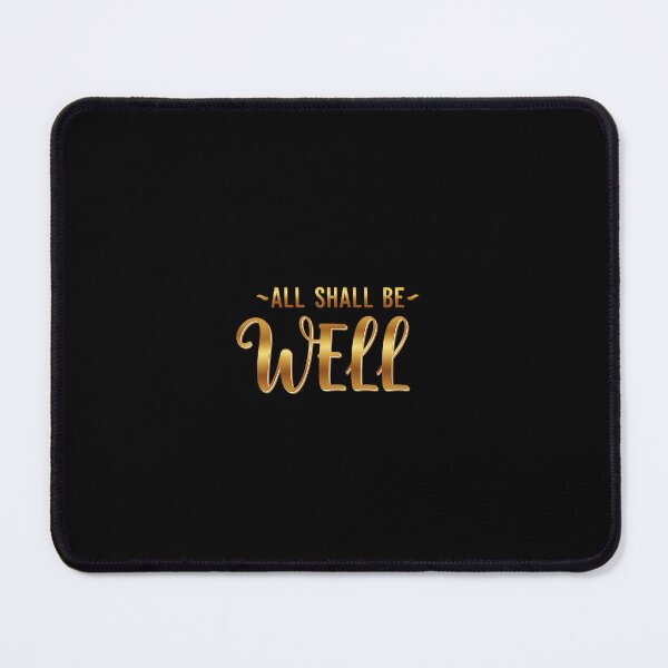 Item preview, All Shall Be Well – Elegant Gold Script Typography designed and sold by MotivAura.