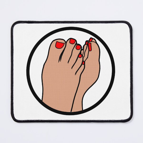 Item preview, Red Toes Badge designed and sold by SolefulStickers.