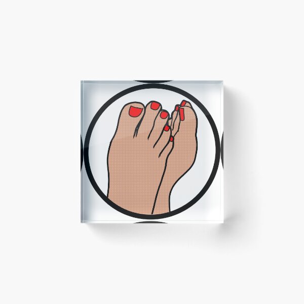 Item preview, Red Toes Badge designed and sold by SolefulStickers.