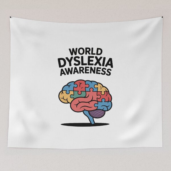 Item preview, Dyslexic Brain Puzzle - Dyslexia Awareness designed and sold by Enea Kelo.