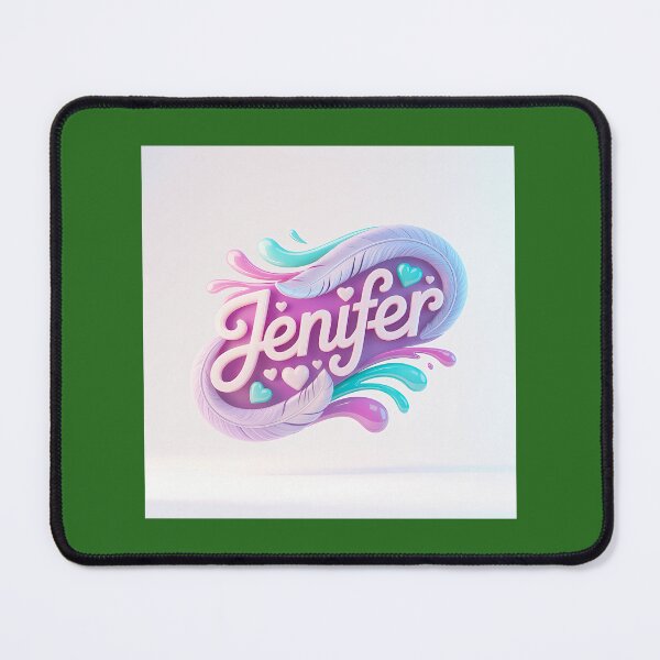 Item preview, Jenifer Name Art with Feathers Hearts designed and sold by Francis Clay.