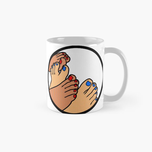 Item preview, Red And Blue Toes Badge designed and sold by SolefulStickers.