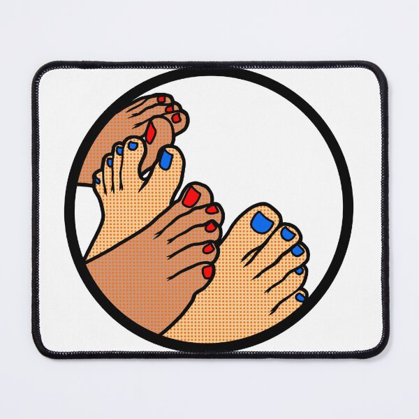 Item preview, Red And Blue Toes Badge designed and sold by SolefulStickers.