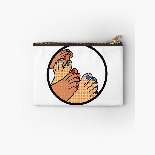 Item preview, Red And Blue Toes Badge designed and sold by SolefulStickers.