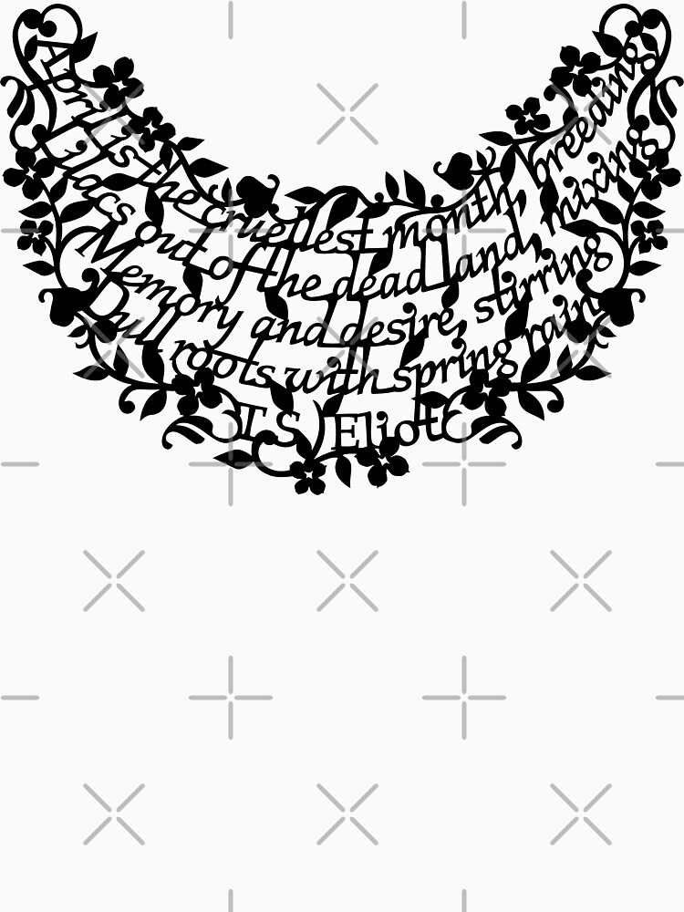 Imagen 7 de 7, Camiseta clásica con la obra Classics are cool: T.S.Eliot, diseñada y vendida por VictoriaCF.