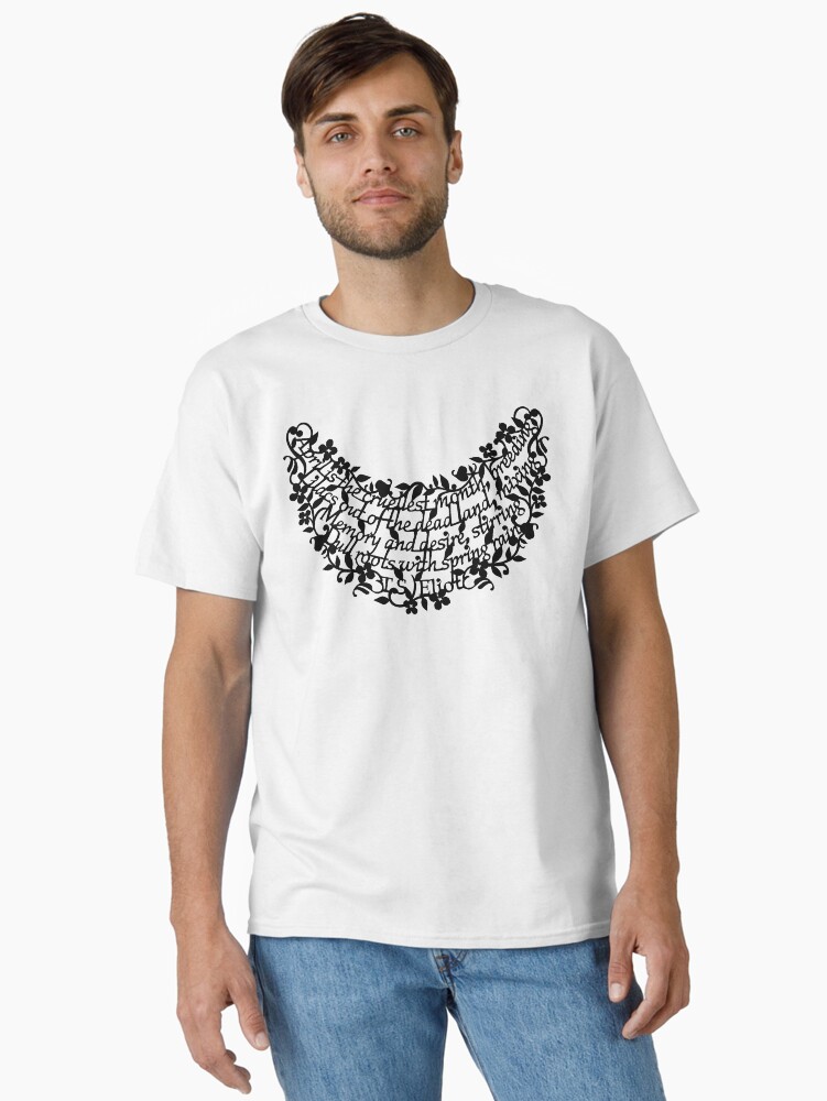 Imagen 1 de 7, Camiseta clásica con la obra Classics are cool: T.S.Eliot, diseñada y vendida por VictoriaCF.