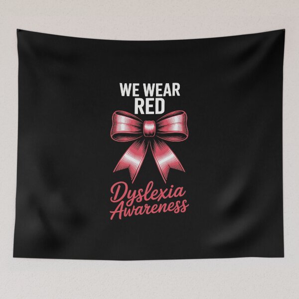 Item preview, Red Ribbon for Dyslexia - Dyslexia Awareness designed and sold by Enea Kelo.