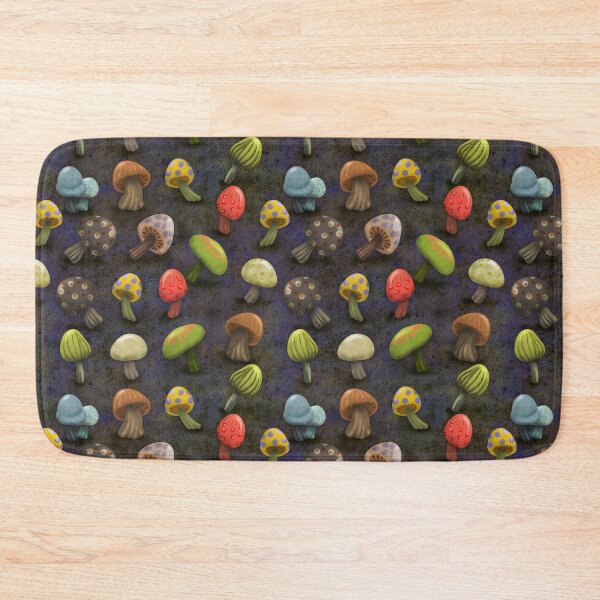 Item preview, Mushrooms on the Forest Floor Purple Background designed and sold by CheriesArt.
