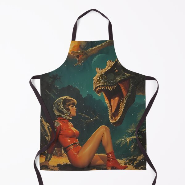 Artikelvorschau, Astronauten Frau begegnet den Weltraum Dinosaurier entworfen und verkauft von she-devil-shirt.