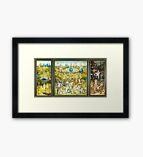 HD The Garden of Earthly Delights -FULL- by H. Bosch HIGH DEFINITION + original colors Framed Print