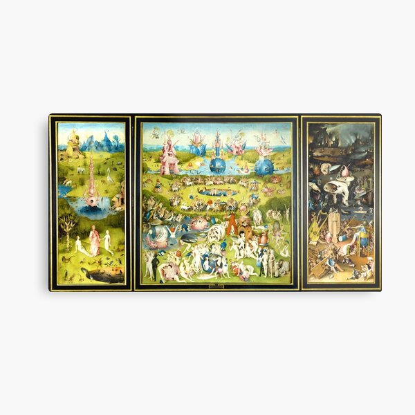 HD The Garden of Earthly Delights -FULL- by H. Bosch HIGH DEFINITION + original colors Metal Print