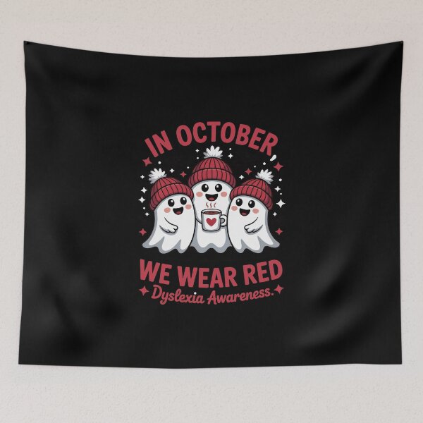 Item preview, Spooky Red Awareness - Dyslexia Awareness designed and sold by Enea Kelo.