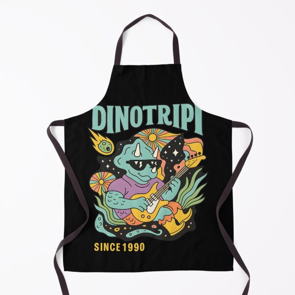 Item preview, Dinotripi Psychedelic Dinosaur Playing Guitar Retro Trippy Cosmic Music designed and sold by DrawHandArt.